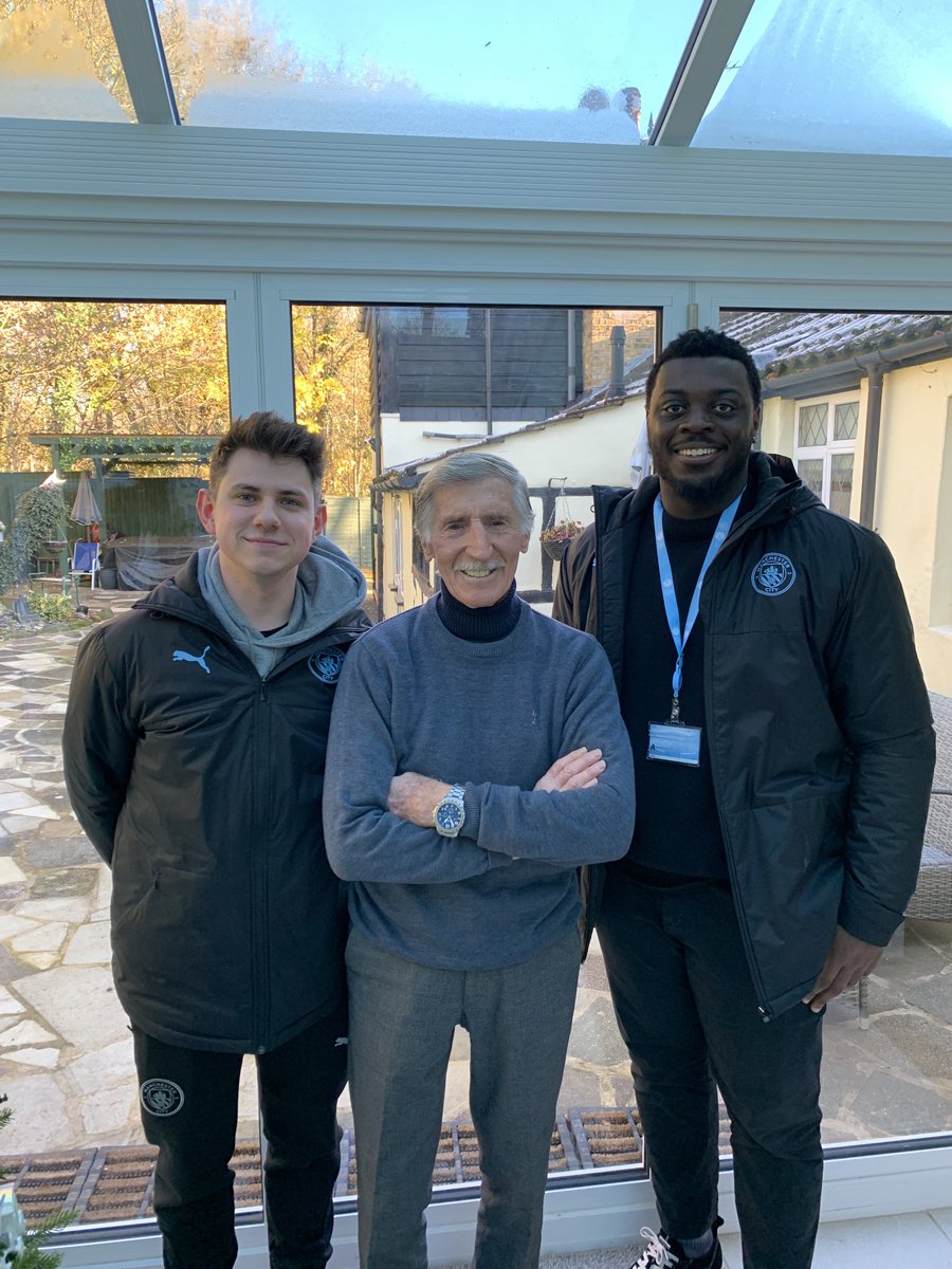 With Craig & Luke from ⁦@ManCity⁩ filming a piece on the “ Ballet on ice “ match v ⁦@SpursOfficial⁩ 1967.