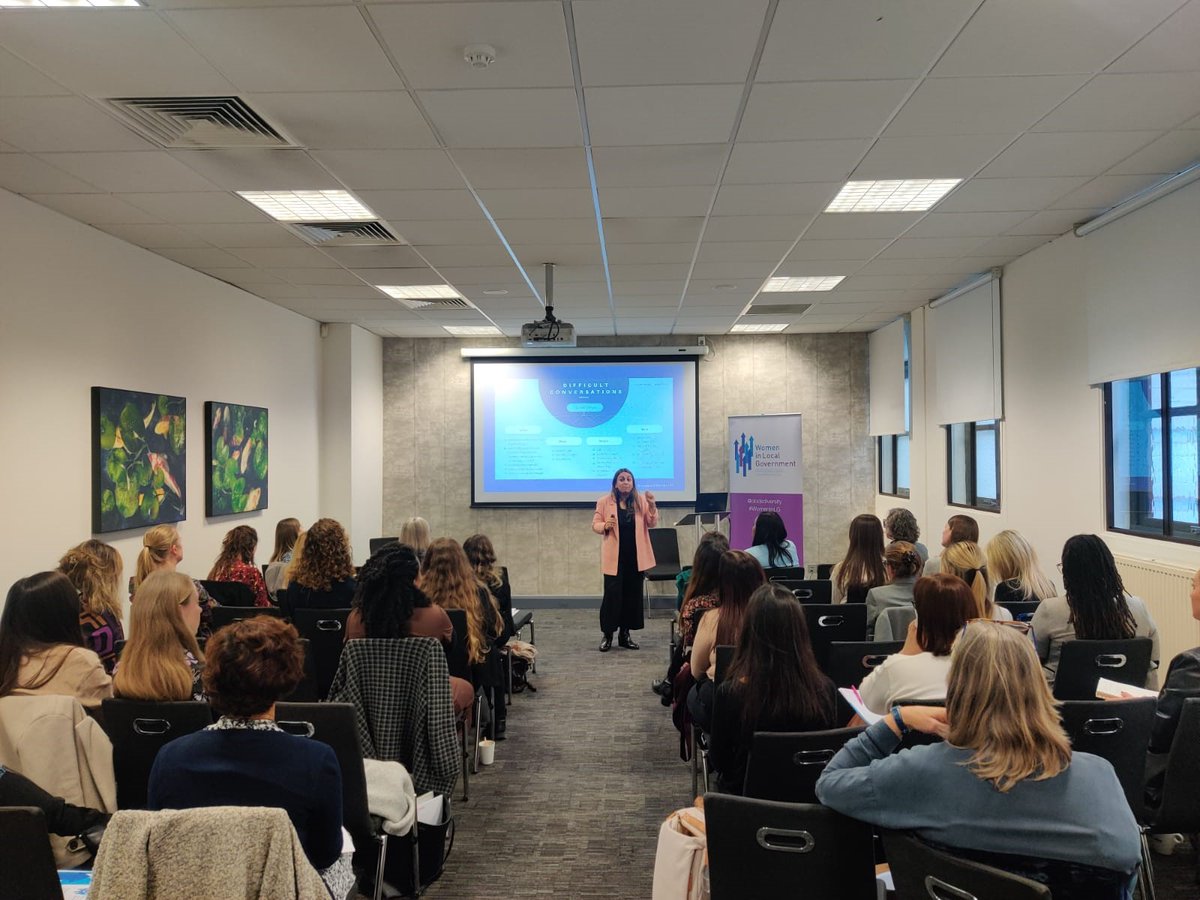 TotalEventsDEI's tweet photo. Its now time for Hira Ali to present on Managing Difficult Situations, looking at how to give and receive effective feedback in challenging situations #WomeninLocalGov https://t.co/l5sqAOCIKp