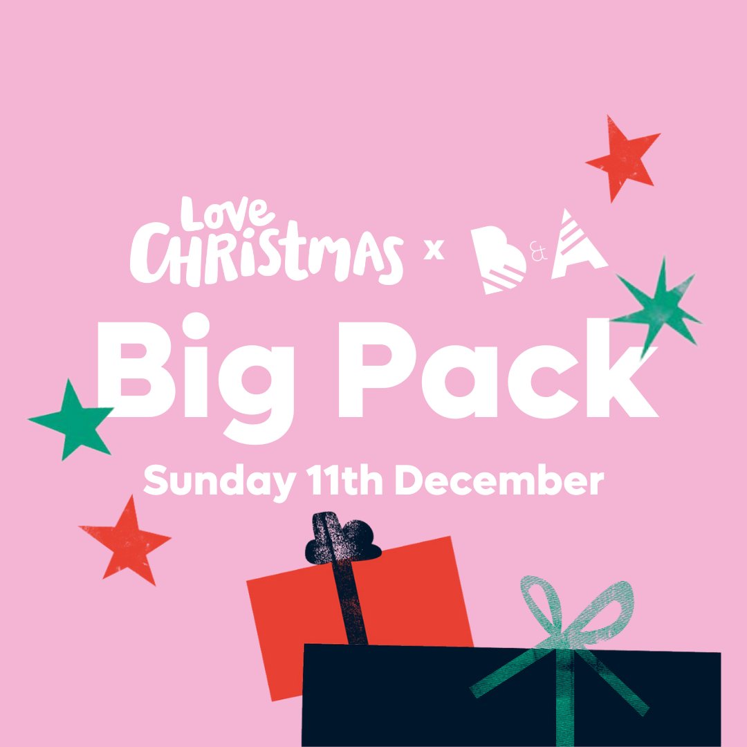Don't miss the Love Christmas Big Pack this Sunday - 10am for coffee, 10.30 for worship and then it's all hands on deck to pack 400 bags of gifts for Warm Spaces across Bristol. See you there!