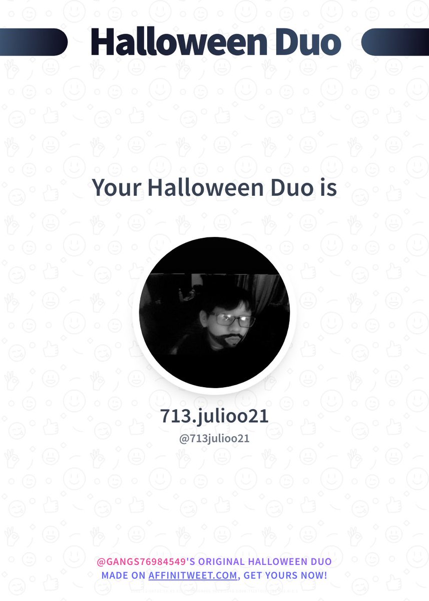 gangs76984549's tweet photo. ✨ Halloween Duo 

I don't even have to dress up this year to be scary, I'm with 713julioo21! 🎃👻
And you, with whom will you scare the most?

➡️ https://t.co/8f8F5AdZ8Z https://t.co/MHztTgfmGg