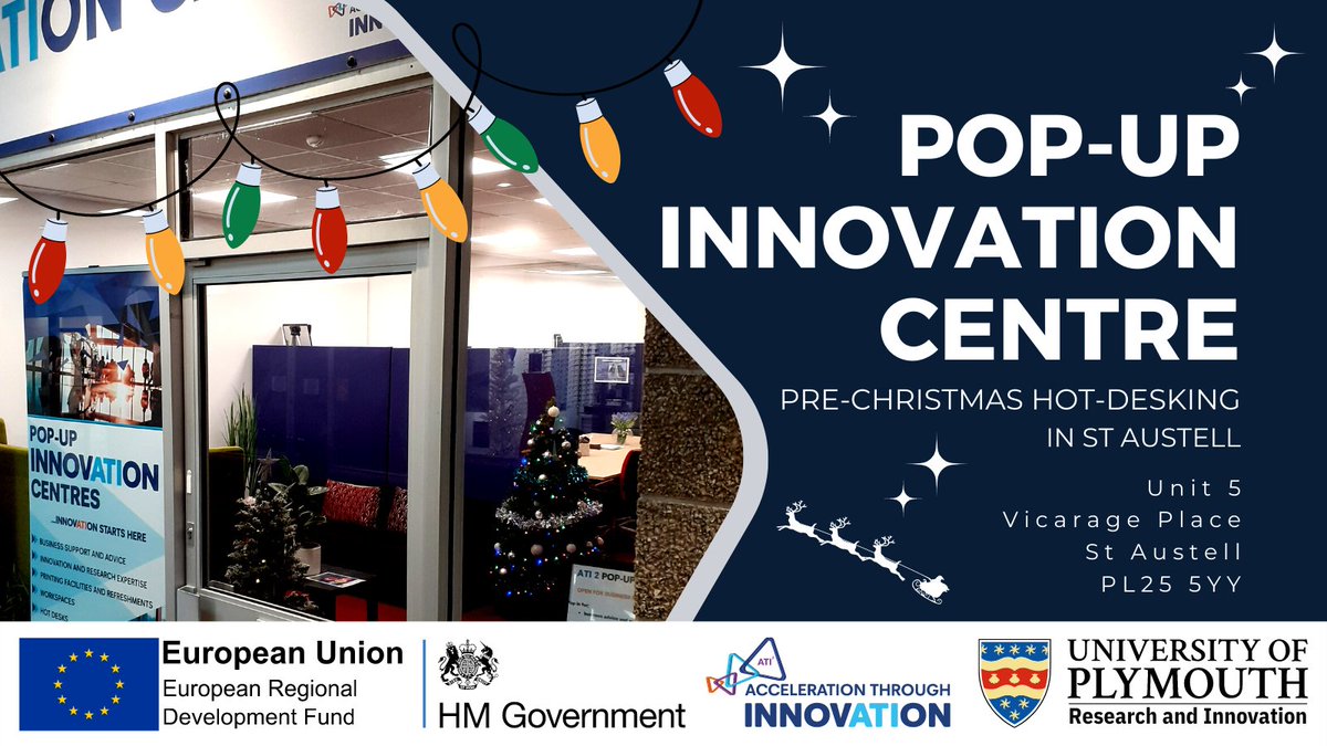 It’s beginning to look a lot like Christmas in the Pop-Up. The tree will be up until 16th Dec; thereafter we will be packing down &amp; moving to new premises. So, step in from the cold to find out how we can support your business. From 12th Dec we will even get the mince pies in!