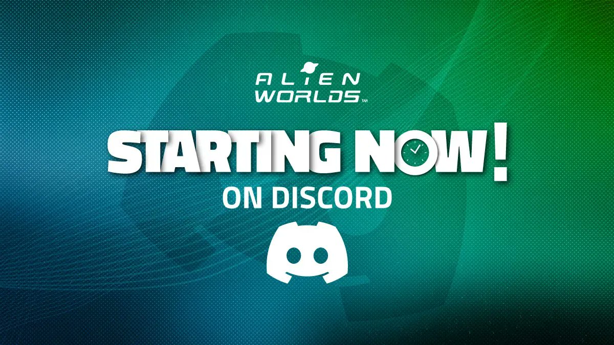 🎊 STARTING NOW🎊

Trivia with ミ⭐️Xander⭐️彡
On #AlienWorlds Official Discord Channel: buff.ly/3V33WjZ

🚀JӨIП FӨЯ fun, quizzes, prizes, laughs & chances to win #AlienWorldsNFT🎁

✨ Good Luck✨

 #P2E #AWMetaverse #BlockchainGames #AlienWorldsSyndicates #Play2Earn