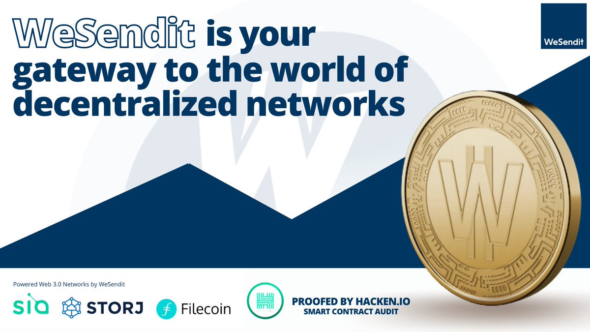 📢<a href="/WeSendit/">WeSendit - Filetransfer & Web3 Storage Aggregator</a> - The Web3 Data Security Solution from Switzerland🇨🇭

WeSendit aims to fill the gap of Web3 Data Storage &amp; Management Solution, take that potential further!

Their token $WSI has been issued &amp; got supported by 7800 holders🙌

Explore them🔽
wesendit.io