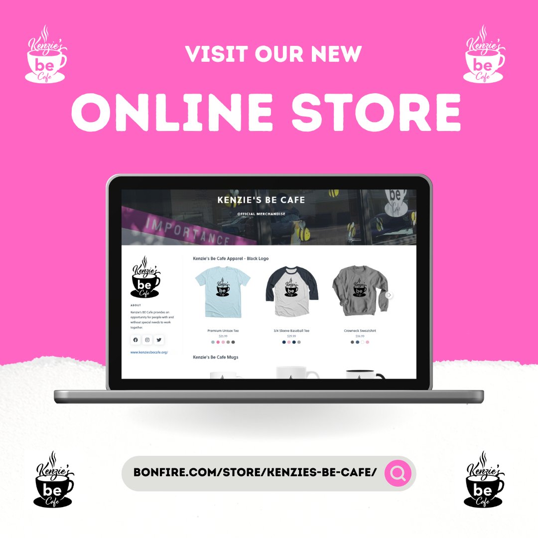 Have you visited our online merch store yet? Check it out at bonfire.com/store/kenzies-… 😀 #kenziesbecafe #coffeewithapurpose
