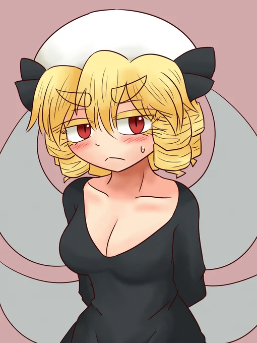 満月で巨乳になったので視線が胸に集まるか試しているルナチャイルド 