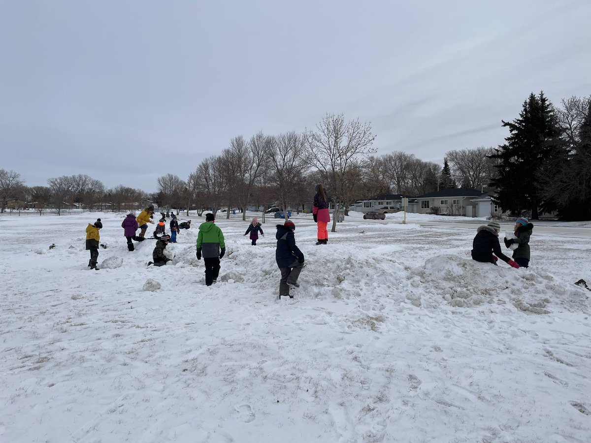 PDaleSchool's tweet photo. Thanks @cityofestevansk for the snow banks! They are pushed back from the street and we are loving them! #activekids #winter #snowfun #teamwork #pdale https://t.co/X4N36wXApM