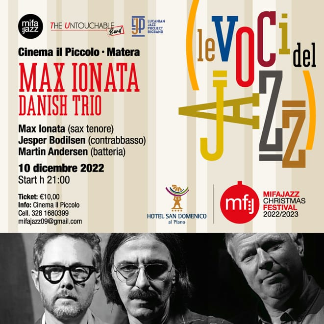 Ultimo concerto della 1^ parte della Rassegna #levocideljazz
10 dicembre 2022, ore 21:00, Cinema #ilpiccolo #matera