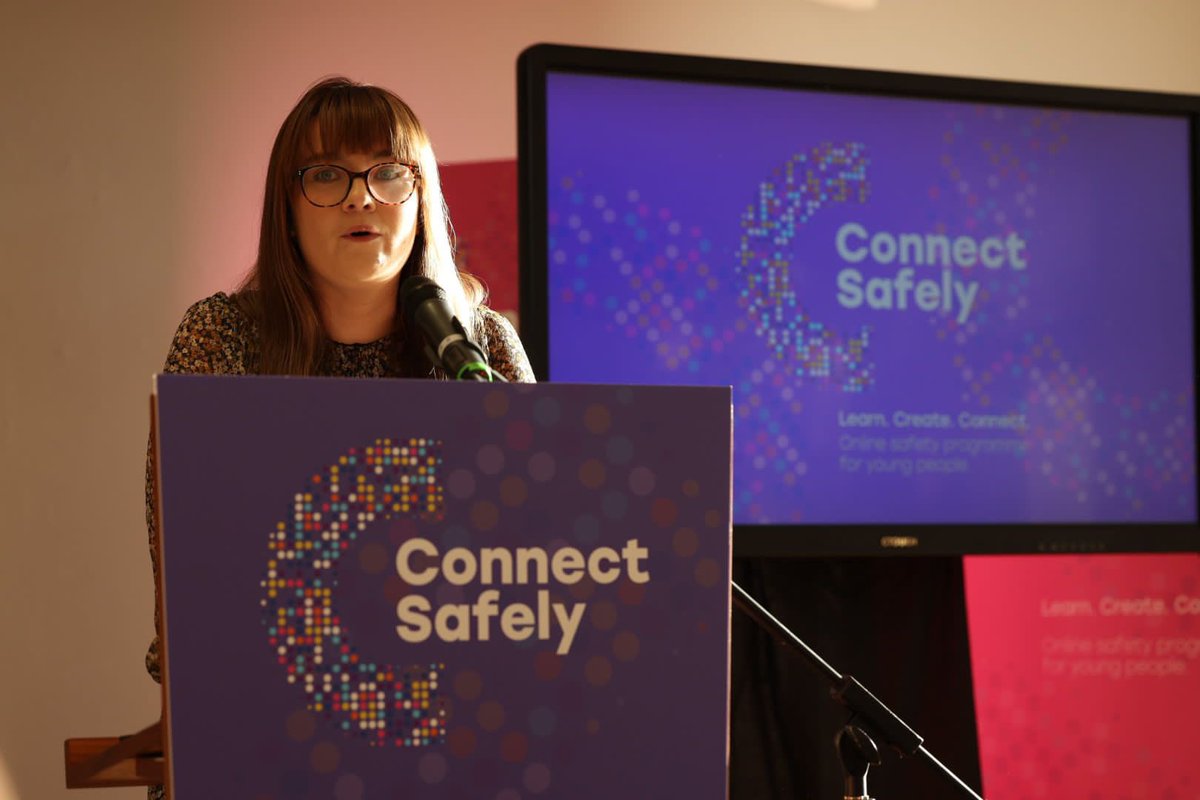 Foroige's tweet photo. 🟣 Our MC @JessKellyNT is opening the #ConnectSafely launch of the online safety programme for young people in Ireland at @CHQDublin.
🔗 Sign up for updates, training and learn more at https://t.co/fujmcbxUmE
@dcediy https://t.co/k8AcaYp2XH