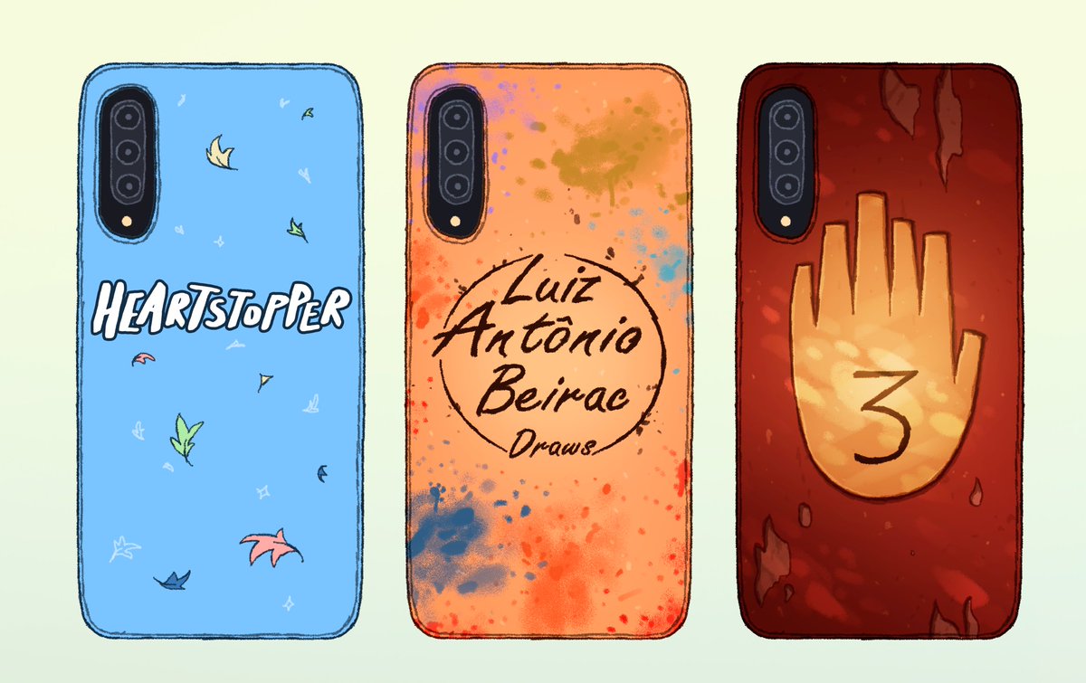 luizbeiracdraws's tweet photo. Minhas próprias capas de celular📱 #Illustrations #digitalart #artedigital #DigitalArtist #digitalartwork #desenhos #cellphonecase #GravityFalls #Heartstopper #fanarts #lgbt #drawing #draws #desenhistabrasileiro #desenhosbrasil #artwork #cartoons #capadecelular https://t.co/gwlCumknrq