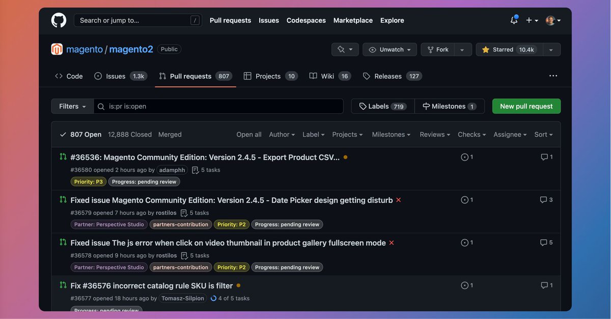 Great news -- Magento started working through community-prioritized issues!

This initiative will help provide a voice to Magento developers that wanted to see more action on the Open Source project.