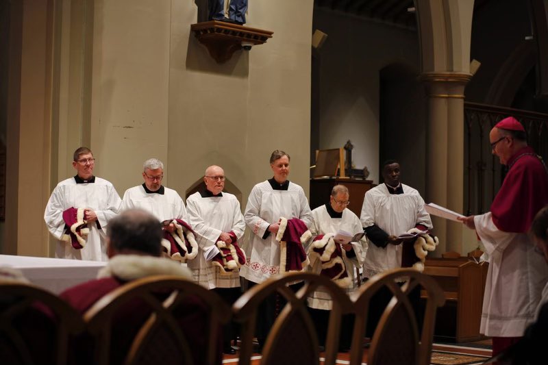 BishopPMcKinney's tweet image. A most prayerful celebration in the Cathedral of 1st Vespers on the eve of the Feast of the Immaculate Conception of Our Lady, co-patron of the diocese. 4 Chapter Canons were installed &amp;amp; 2 Honorary Canons. Congratulations to each of them! #service #CathedralChapter
