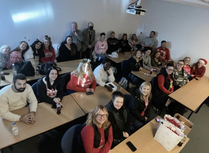 Lovely to see <a href="/USWHealthcare/">USW Healthcare</a> learning disability students today for Christmas dinner and quiz. Thank you to quiz master <a href="/BenDaviesSLDN/">Ben Davies #StudentLearningDisabilitiesNurse</a> <a href="/NorthwayRuth/">Ruth Northway RN(LD) FRCN FLSW, FQNI</a>