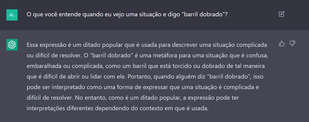 Hey, <a href="/OpenAI/">OpenAI</a> !! You need to bring chatGPT for a walk in Bahia-Brazil to learn some Baianês!

Olá, <a href="/OpenAI/">OpenAI</a> !! Vocês precisam trazer o chatGPT pra um passeio na Bahia-Brasil pra aprender um pouco de Baianês!
😂😂😂