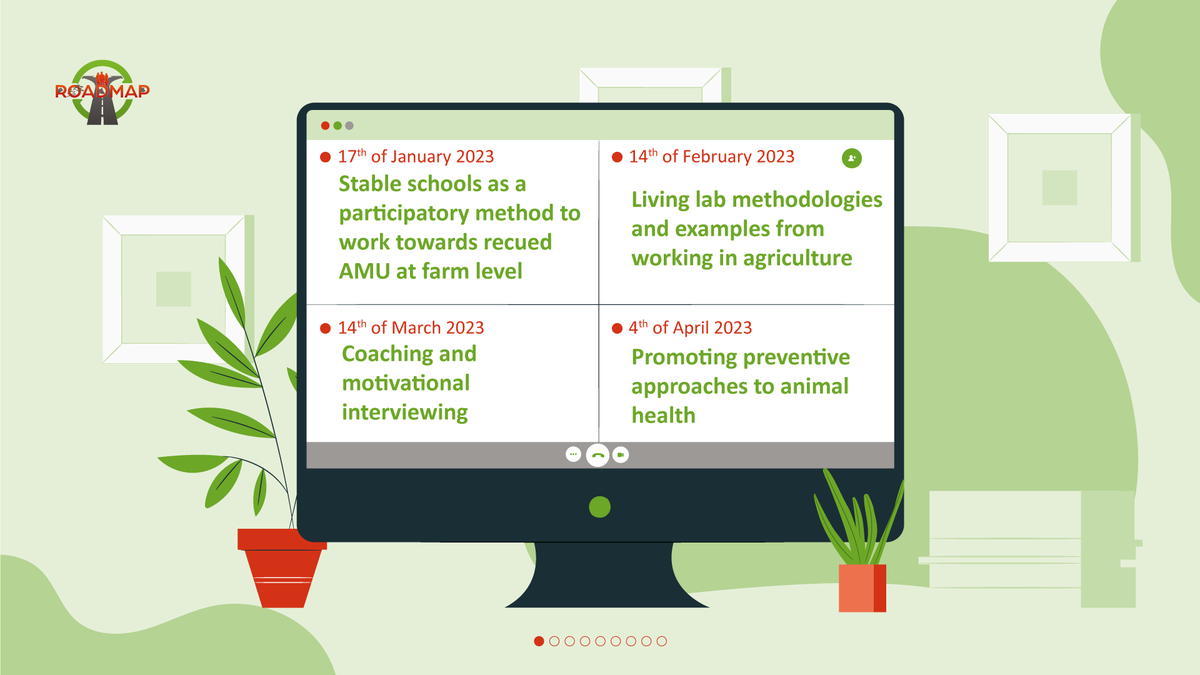 😱Are you ready for our online trainings? #ROADMAP project launches 4 training courses to discover transitions towards prudent #AMU. 👩‍🌾Target: animal health professionals 🗓️January to April 2023 ℹ️ Check out the courses and register here: cutt.ly/X0wnSjA