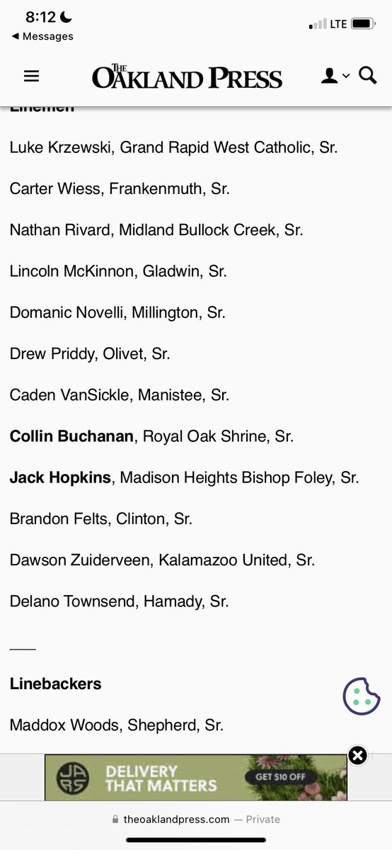 JackHopkins7's tweet photo. Blessed to win 1st team All State! 
@coachbarnes20 
@CoachGough 
@bbakerwatson https://t.co/TzpE7YElkY