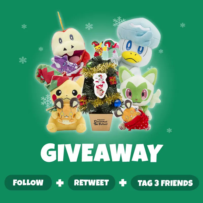 mecchaJP's tweet photo. ❄️ CHRISTMAS GIVEAWAY ❄️

How To Enter: 
- Follow us here on Twitter
- Retweet this post
- Tag 3 friends

 🛑More info: https://t.co/VdBnVFTYx2 
#Pokemon #Christmas #Giveaway https://t.co/Y3ALt6NfNy