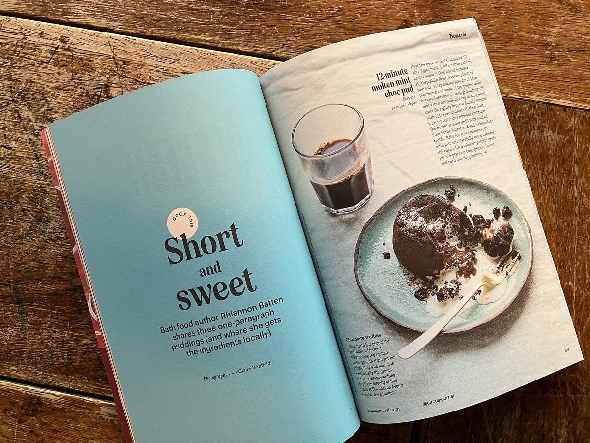 Thank you Circus Journal for letting me sing the praise of some of my favourite foodie haunts in Bath &amp; beyond in the new winter issue - handy for sourcing supplies to make the easy #RustleUp puddings featured in the same issue, but also just great local places to shop or eat.