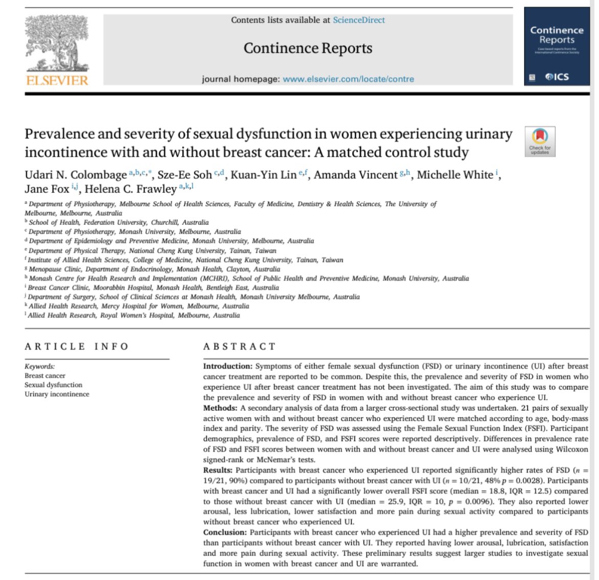 Continence Reports Journal tweet media