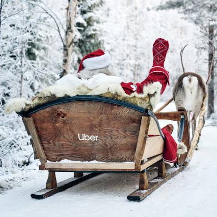choquei's tweet photo. 🚨MUNDO: Uber irá disponibilizar a opção “trenó com renas” como transporte durante o natal na Finlândia. Os passageiros poderão solicitar o veículo do Papai Noel pelo aplicativo. https://t.co/2FP6yTcS1k