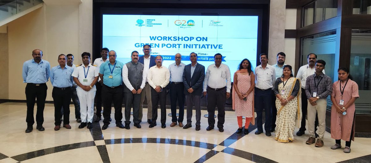 GroupSadhav's tweet photo. It's always a great feeling engaging with stakeholders. On this occasion a workshop on Green Port Initiative was organised by JNPA for awareness of Green Technology, Oil Spill Response and the Ports efforts towards becoming carbon neutral. Chaired by Dy. Chairman Umesh Wagh (IAS) https://t.co/UxgKv7AaOy