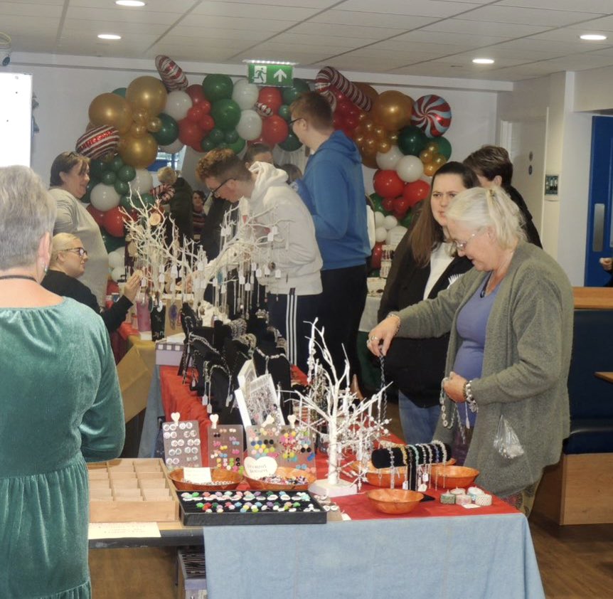 MaplewellHall's tweet photo. Post 16's amazing Christmas Fayre! #christmas #maplewellhallschool https://t.co/7embyjP22G