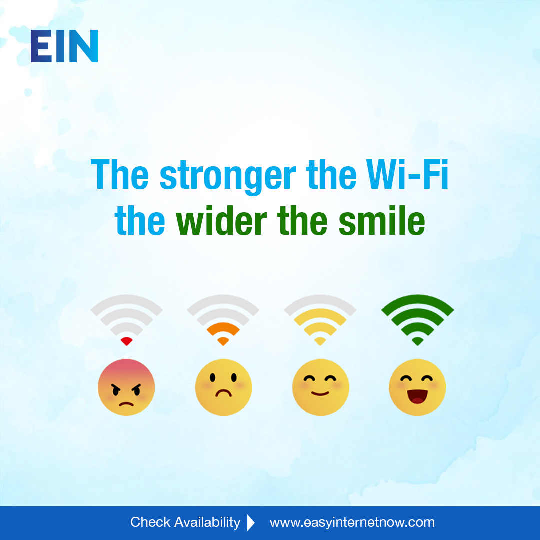 EasyInternetNow's tweet photo. Don't we all get frustrated when our Wi- Fi signal is low?
Fast speed of the internet always makes us happy and brings a smile to our faces. We keep those faces smiling at EIN.
#easyinternetnow #homeinternet #highspeedinternet #wifimodem #internetservice #internetserviceprovider https://t.co/OlmZPKCYtm