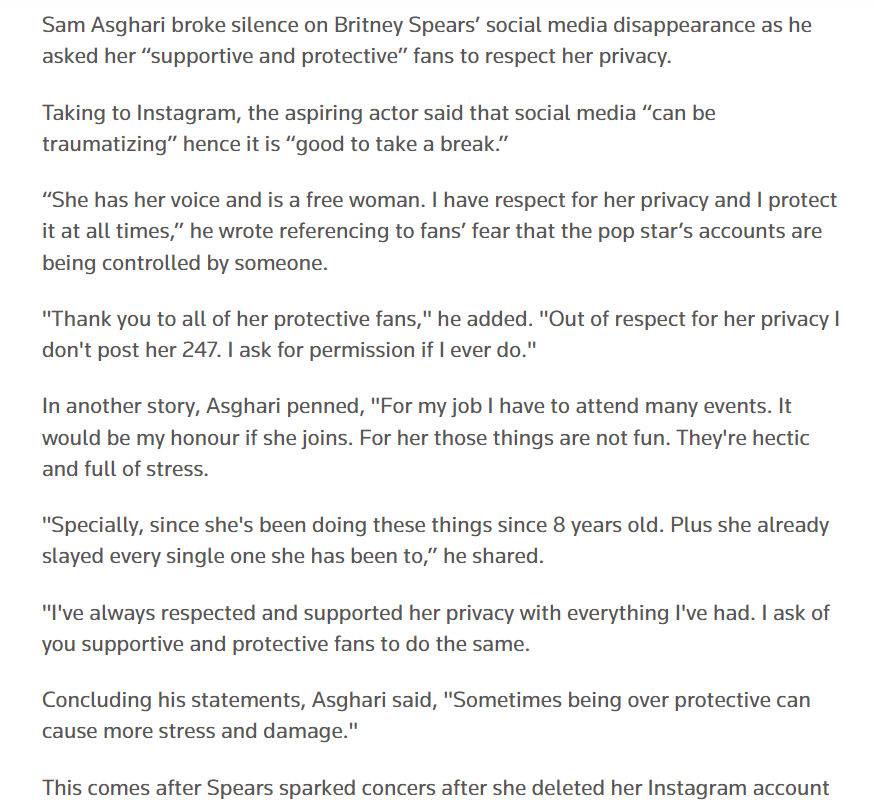 KateEdison2's tweet image. Sam Asghari asks fans to respect Britney Spears’ privacy: ‘Social media can be traumatizing’
#BritneySpears #samasghar #instagram #FreeBritney