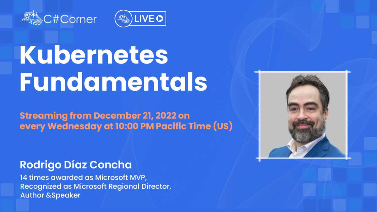 CSharpDotTV's tweet image. 📢New Show Announcement - Kubernetes Fundamental will be a weekly show about #Kubernetes with @rdiazconcha.

Streaming every Wednesday at c-sharpcorner.com/live/ 

#KubernetesFundamental  #csharpcornerlive #live #videopodcast