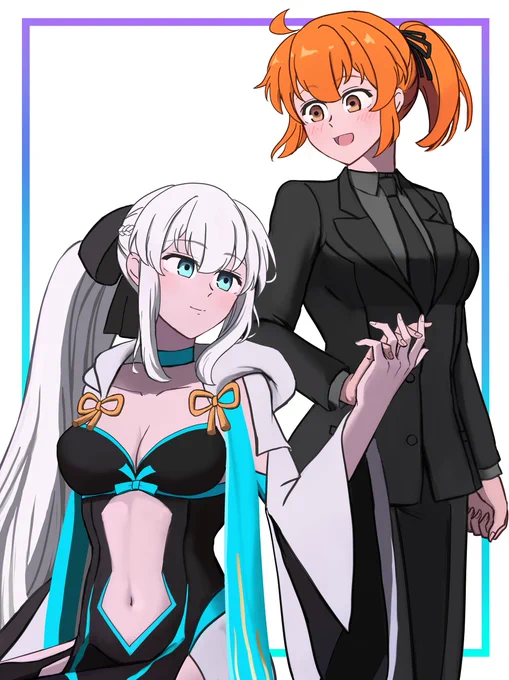 モルガン様とスーツぐだ子ちゃん#FGO 