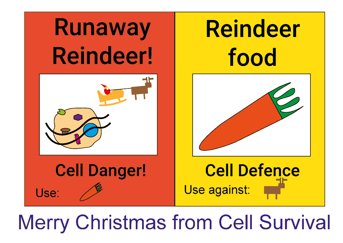 DrTomTORC's tweet photo. For my @sulsatweet #SULSAchristmas from @UoDLifeSciences I'm giving both a Christmas card AND special bonus @CellBioGames #CellSurvival free #Boardgame cards! Special thanks to Elmo and Patsy for the idea! https://t.co/N35NSkZuaX