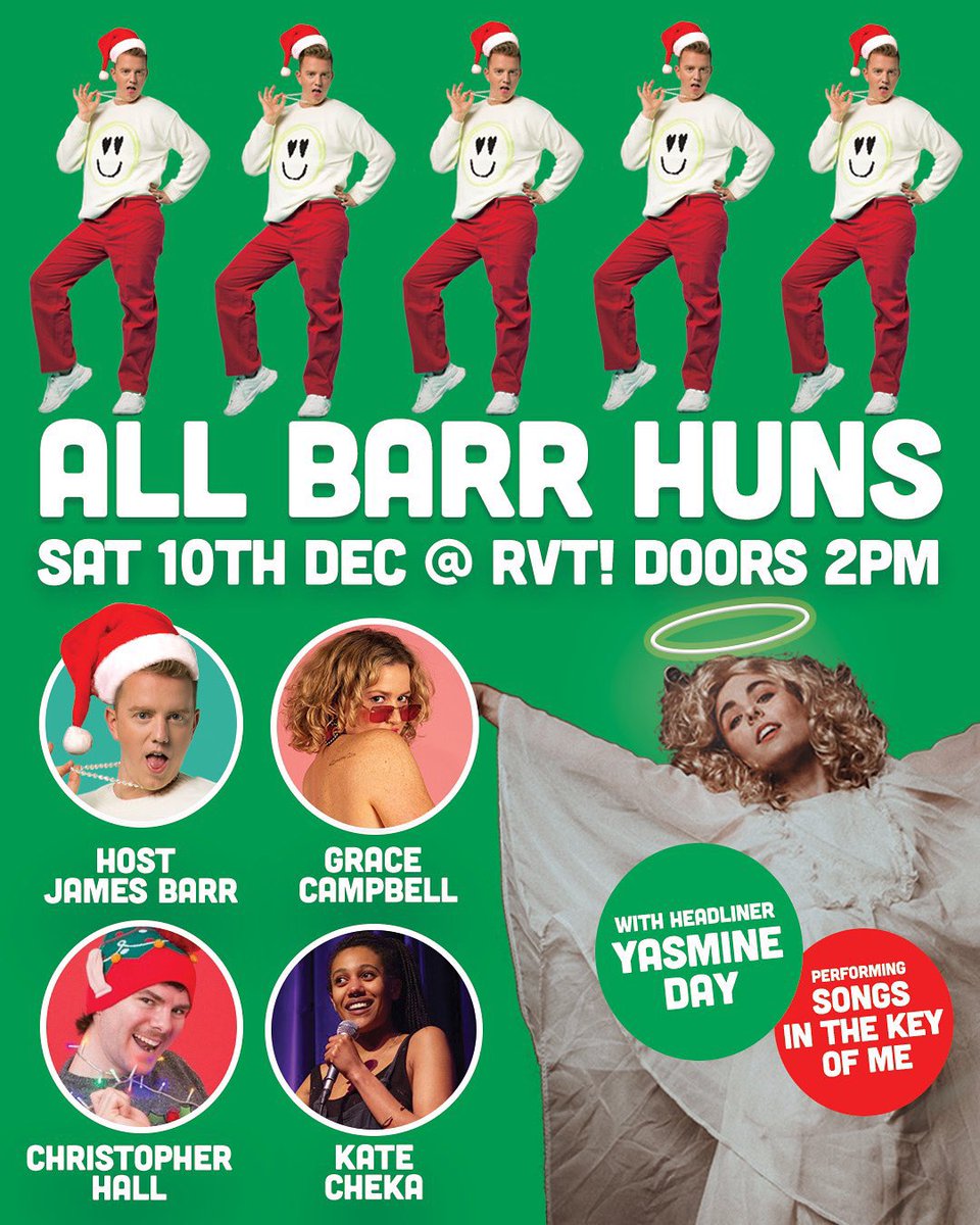 This Saturday, an afternoon of brilliant comedy and cheer courtesy of @imjamesbarr and a fab selection box of talented huns. 

🎟 TICKETS: outsavvy.com/event/10931/al…