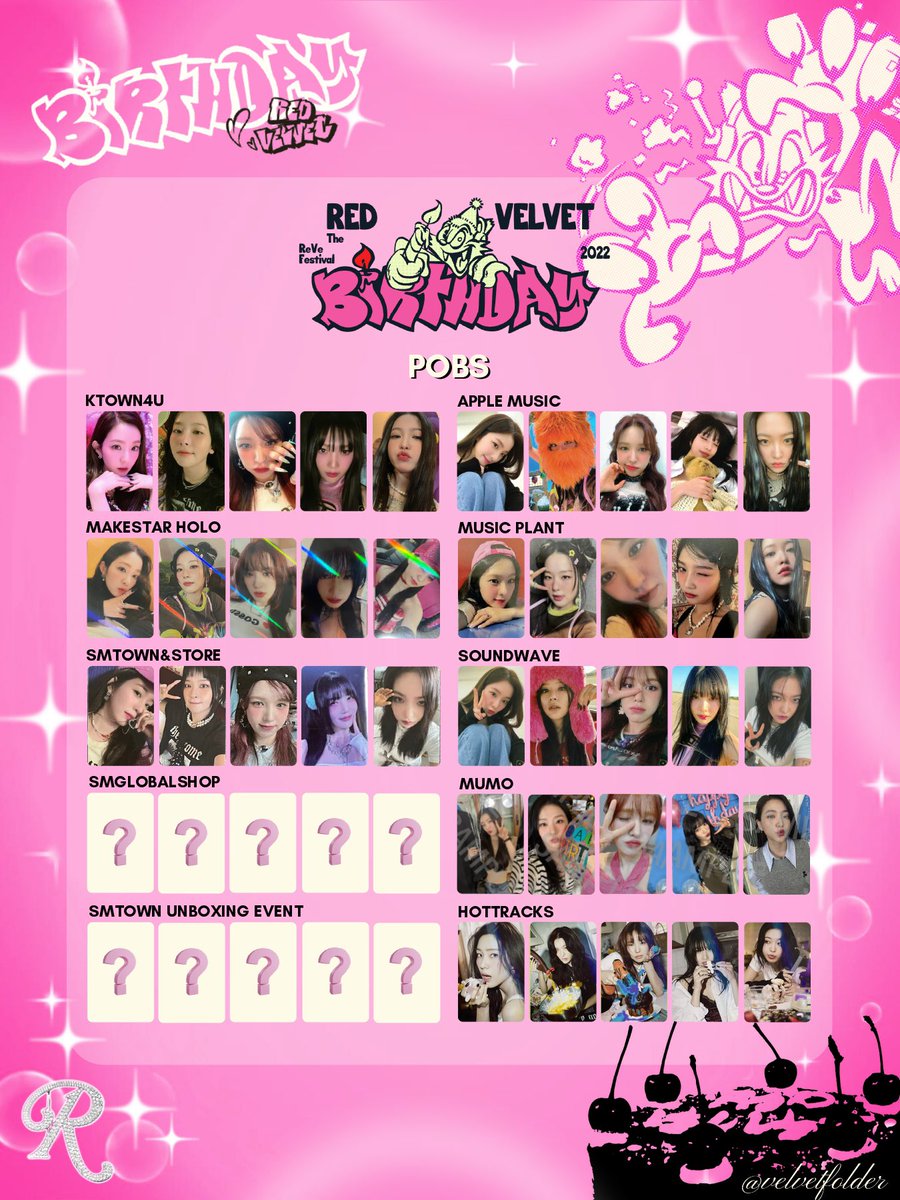 𝓋𝒻 on Twitter "red velvet OT5 BIRTHDAY photocard templates🎂💗 updated
