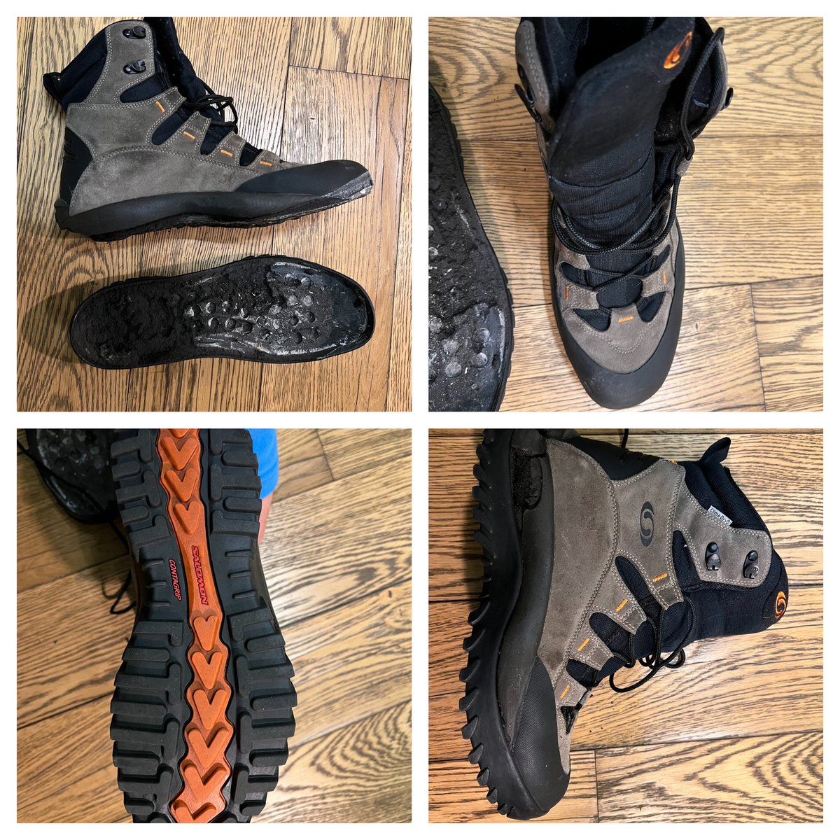 NotLechevalier's tweet photo. @SalomonSports is certainly the worse brand ever ! Do not have expect your shoes to last more than 2 years… they will vanish before… and Salomon will never admit is fault for wrong material #salomon #sport https://t.co/KtqLHsEn2U