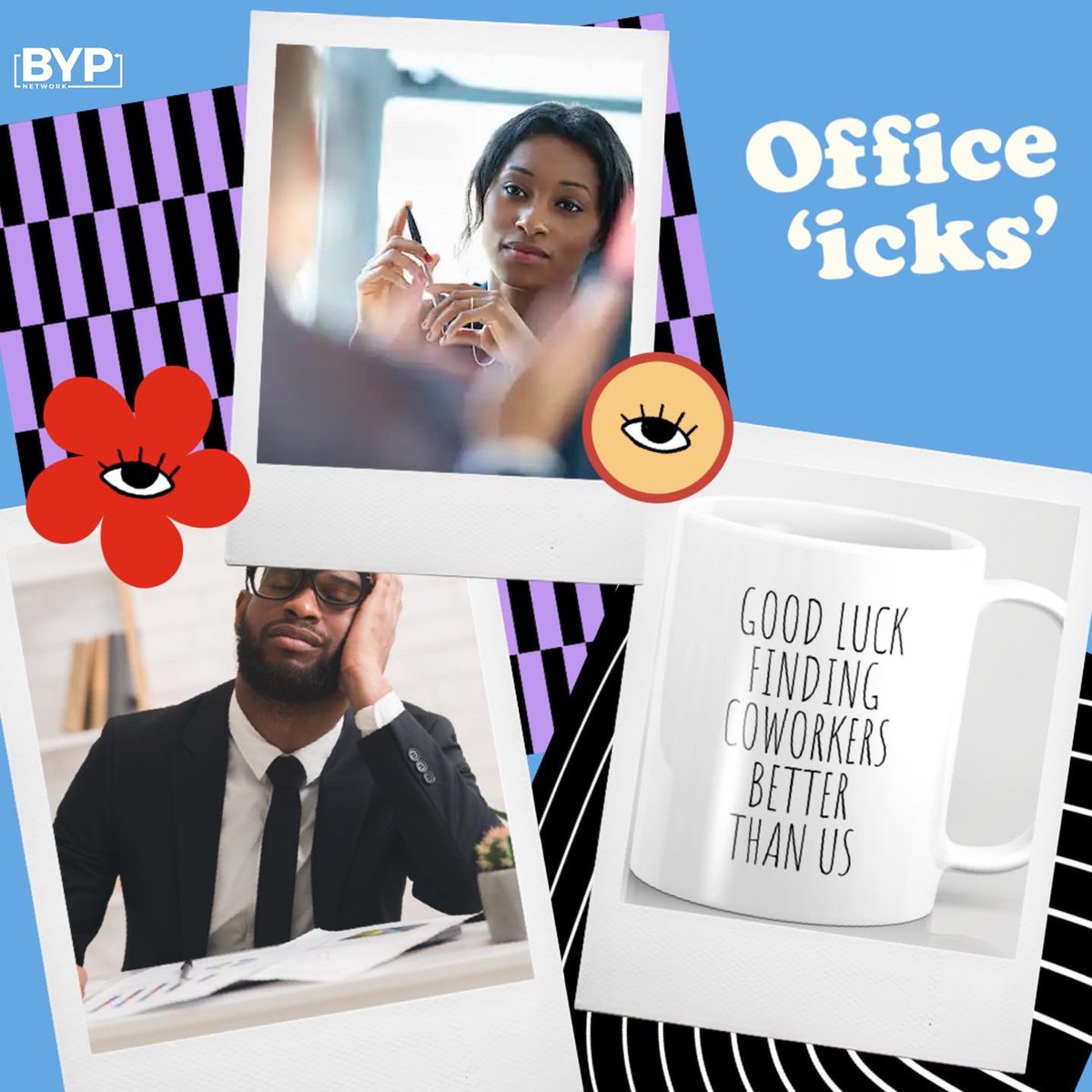 BYPNetworkApp's tweet photo. Office ‘icks’ 😂🫣

Icks aren’t just for your dating life… Welcome to the office icks you didn’t even know you had…. 🫣

#officeicks #icks #officeinspiration #officelife #stress #thursdaythoughts https://t.co/CMpFc395Cl