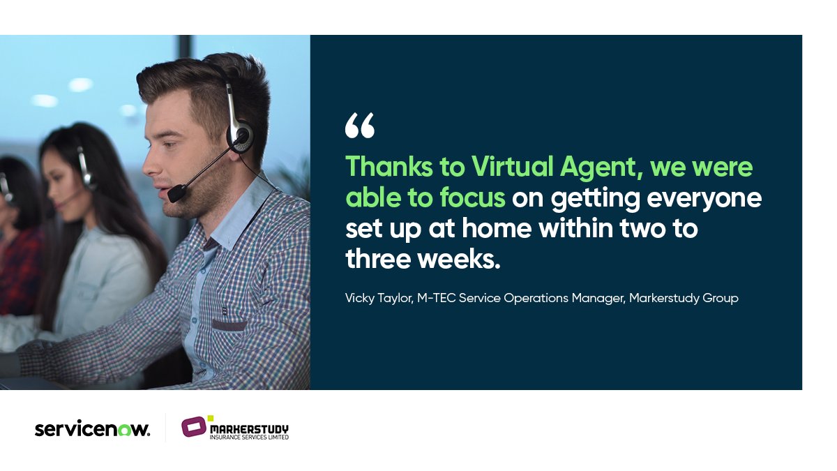 Azijoon20's tweet image. ServiceNow works with Markerstudy to support the IT needs across their growing organization with 24/7 virtual customer support, allowing them to continue putting the “fun into insurance”.  spr.ly/60123DkM6