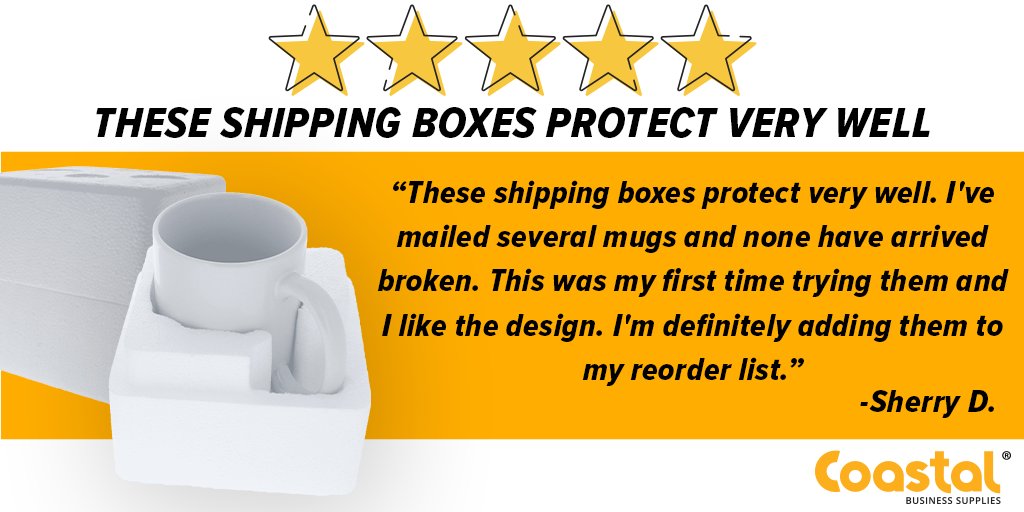 Thanks to Sherry D. for taking the time to share her experience with our amazing dense foam mug boxes. 👏 We put these to the test, sending a mug on a 7,654 mile journey, and it STILL came back to us unharmed. 🤯

Try them today: ➡️ecs.page.link/FBX91