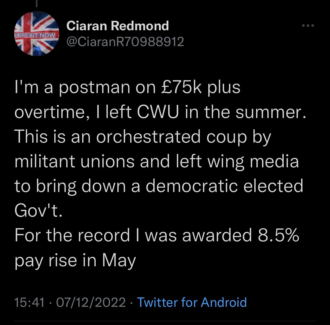 Gotta love hardworking people like Ciaran here! 4 jobs! A postman, ambulance driver, train driver and a nurse! Over £300,000 in wages a year over his FOUR TOTALLY REAL JOBS! What a guy!