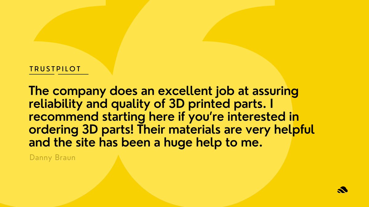 Danny Braun gave Craftcloud® 5 stars via <a href="/Trustpilot/">Trustpilot</a> trstp.lt/egfY4Ny-q 

#Trustpilot #Review #3dprint #3dprinting #3dprinted #3dp