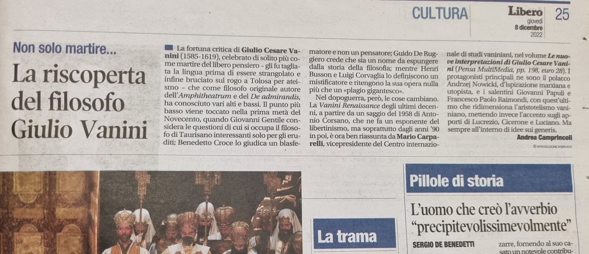 andreacampri's tweet photo. La vita straordinaria di #GiulioCesareVanini #Vanini uomo #Libero ecco il #libro da #leggere #madonna #chilhavisto #PrimaScala #Terremoto #8dicembre https://t.co/HHByGxw9J4