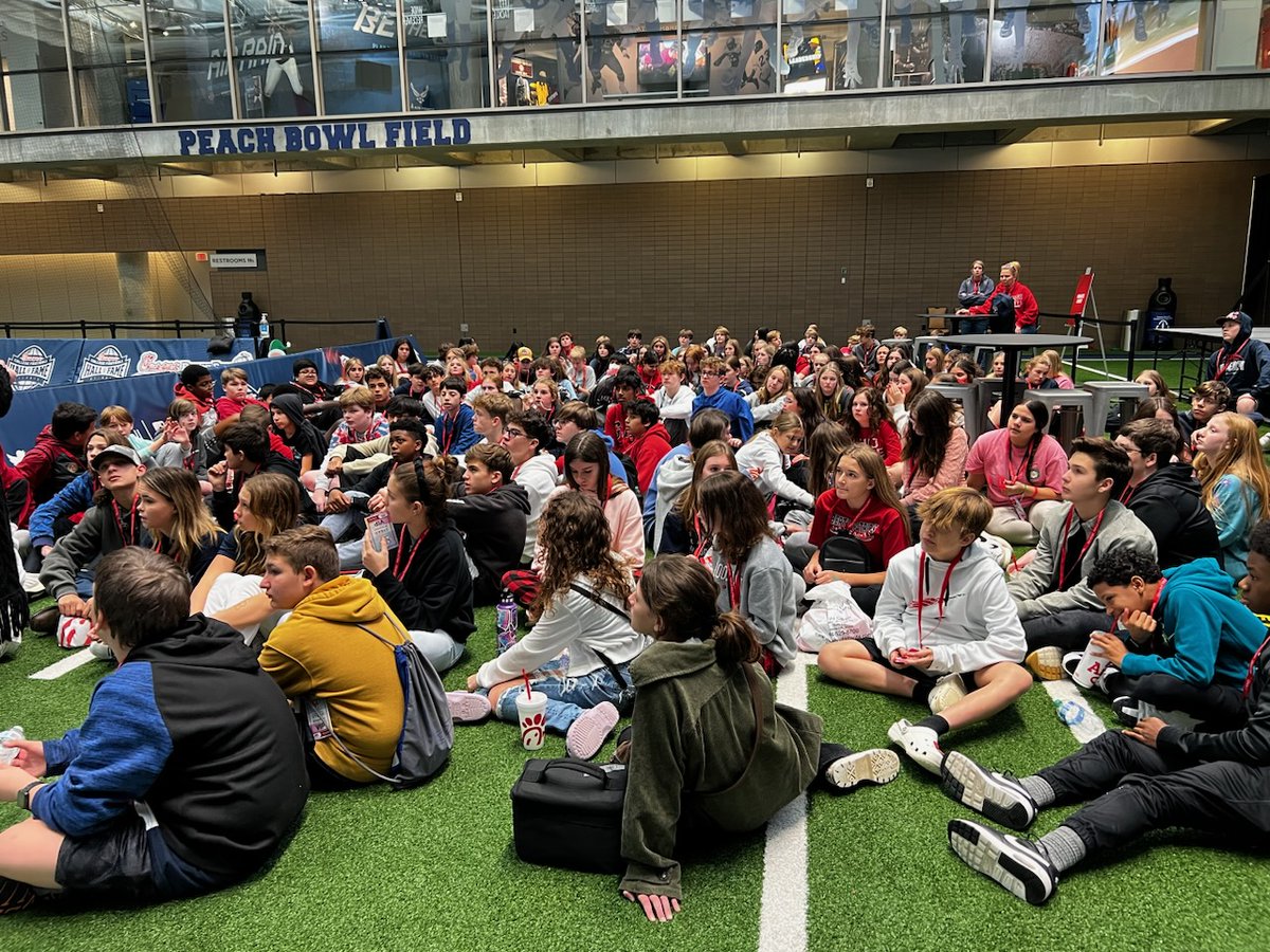 LibertyMDL's tweet photo. LMS 8th grade students visited Mercedes Benz Stadium and The College Football Hall of Fame for their winter field trip. Our Patriot students received many compliments for their respect and great behavior. #libertyms https://t.co/BlTw9SnW9G