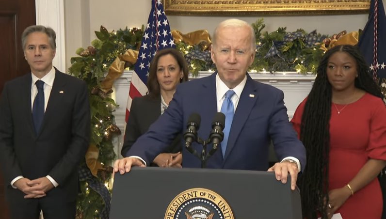Biden: “We have not forgotten about Paul Whelan. This was not a choice about which American to release. 

Russia is treating Paul’s case differently … we are not giving up.”