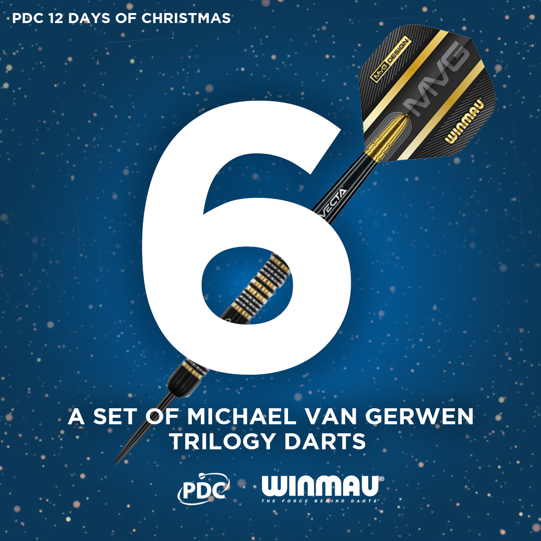 OfficialPDC's tweet image. DAY 6⃣

What a prize we have for you to win today... A set of Michael van Gerwen Trilogy Darts

Simply retweet this post and comment below to enter!

Reminder, we will never ask you to click a link or for any bank details if you have won!

#12DaysofChristmas🎄🎯
