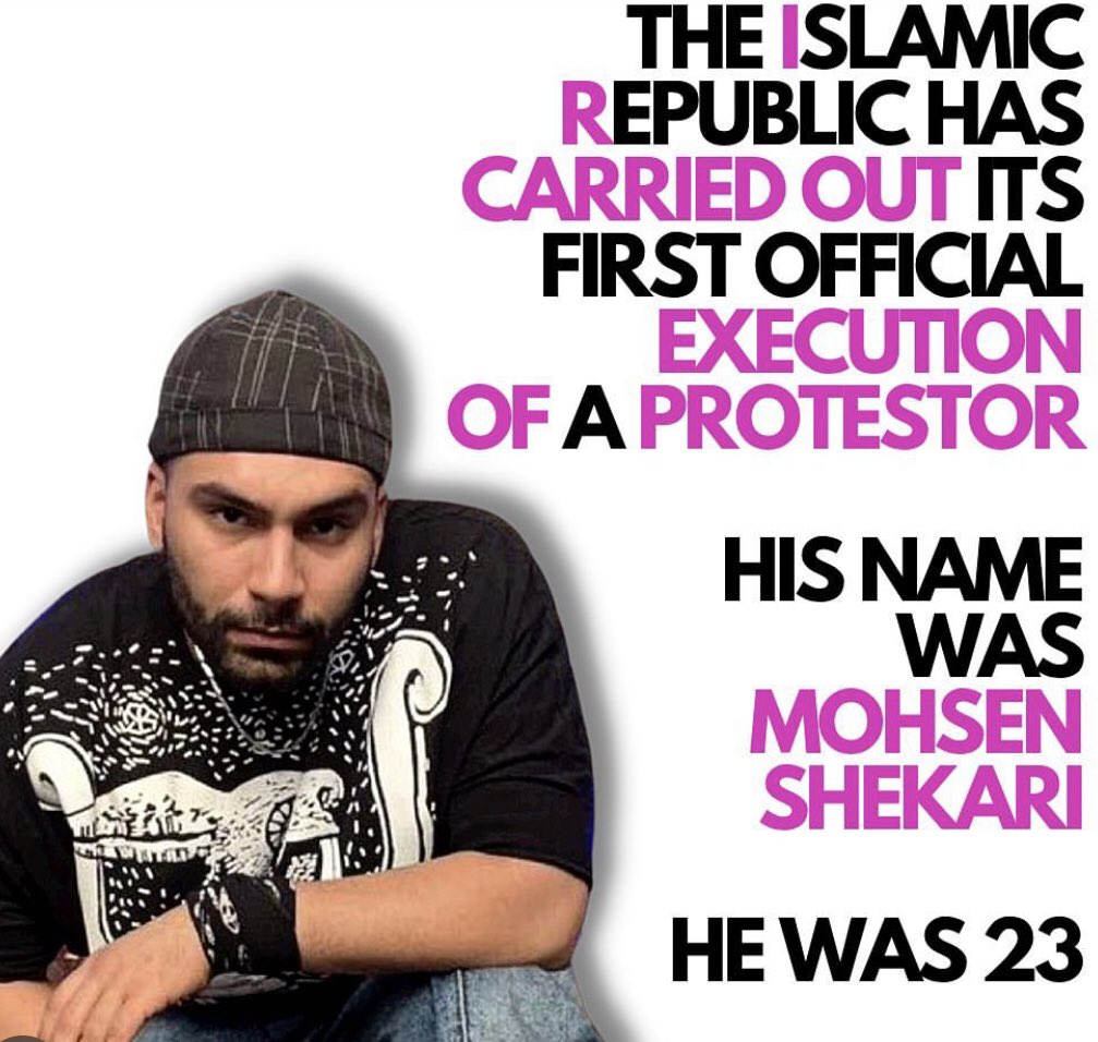demon_nima's tweet photo. The "execution of #MohsenShekari must be me with STRONG reactions otherwise 
we will be facing daily executions of protesters. 
This execution must have rapid practical consequences internationally"

#محسن_شکاری
#MohsenShekari
#مهسا_امینی https://t.co/cgC4L2YB3v