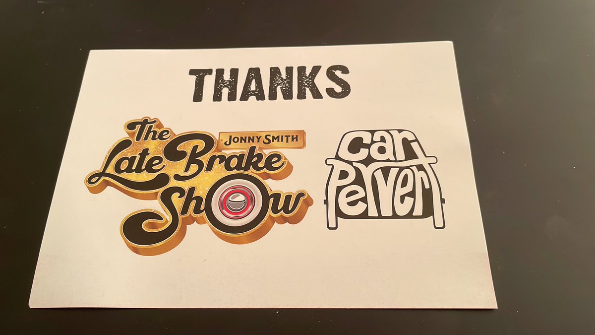 CleftLip's tweet photo. Ordered a Christmas present for my boy from @LateBrakeShow and I just love the little thank you card in with the parcel from @Carpervert and Chops. Such a personal little touch. Keep up the excellent work 🙂 https://t.co/kZCEDwVSyZ