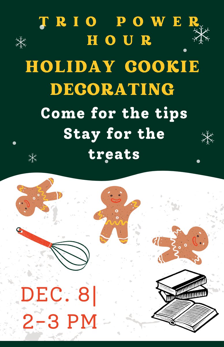Last Fall 2022 workshop is TODAY! Come for the study tips and stay for the treats!