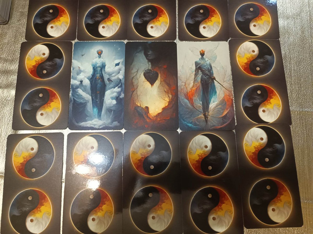 _X_III_D's tweet photo. The project is slowly coming to the physical world.
Testing few Printing options. Lamination seems to be too reflective for the colors :) 

#Midjourney #midjourneyart #Aiart #tarot https://t.co/imySYRvGhJ