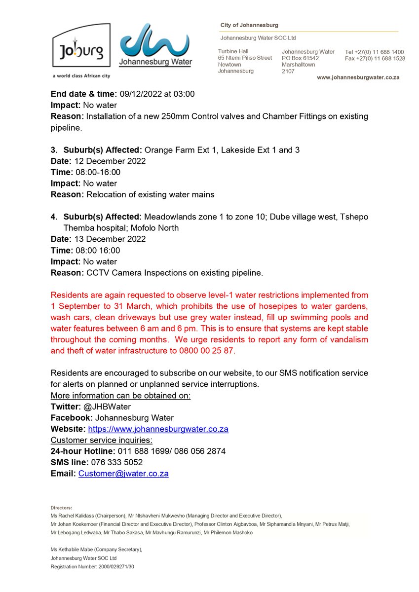 Johannesburg Water tweet media