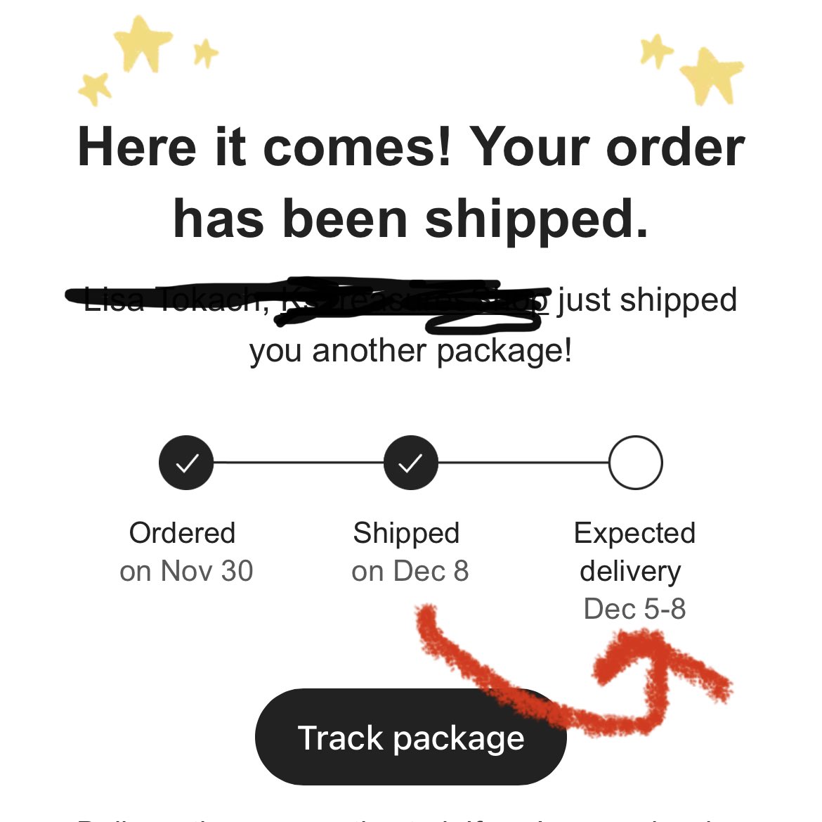 crazymulerider's tweet photo. Apparently packages can travel back in time now.  #waitingforChristmas #timetravel https://t.co/APBNYlo220