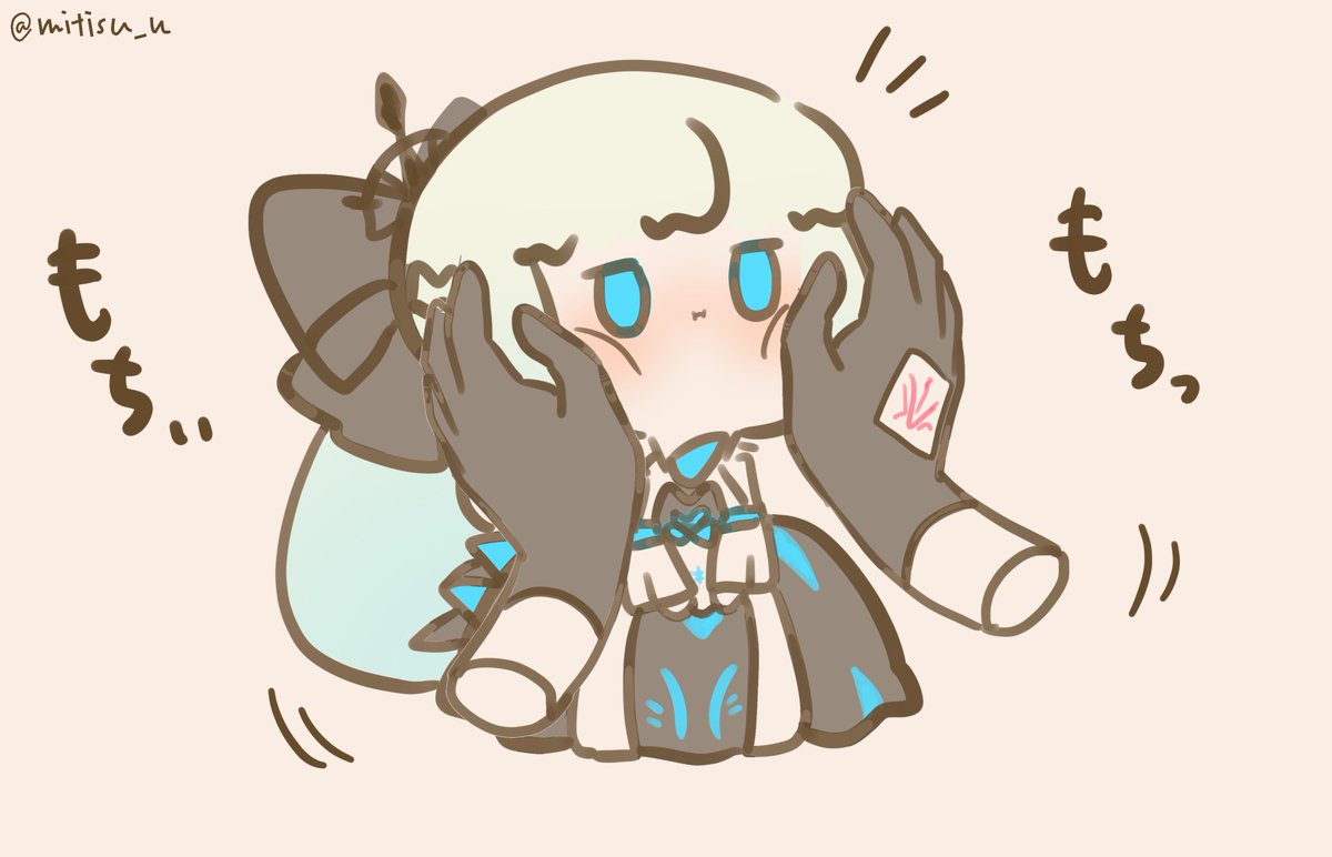 morgan le fay (fate) 1girl disembodied limb blue eyes chibi hair bow bow twitter username  illustration images