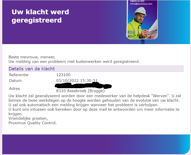 leendewael's tweet photo. Noodzakelijke Proximus werken door Besix in onze straat. Stoeprand en aantal tegels niet correct teruggelegd. Op 3 oktober klacht ingediend. Ettelijke telefoons later is mijn dossier afgesloten zonder herstelling of verwittiging! 
@proximus
 
@besix https://t.co/st2g3GfOg3